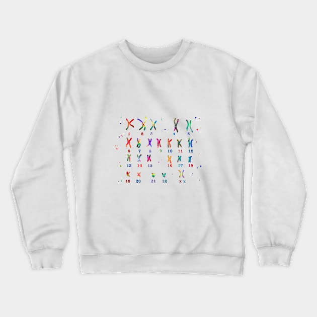 Female chromosome Crewneck Sweatshirt by RosaliArt